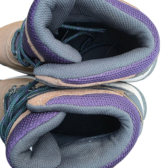 Columbia Newton Ridge Plus Hiking Boot Elk Brown Purple Waterproof Womens 8.5 - Picture 4 of 5